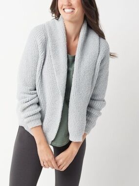 Barefoot Dreams CozyChic Ribbed Shawl Cardigan Women’s M Loungewear